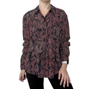 PERUVIAN CONNECTION LUCCA SHIRT Long Sleeve Viscose Women Size Large